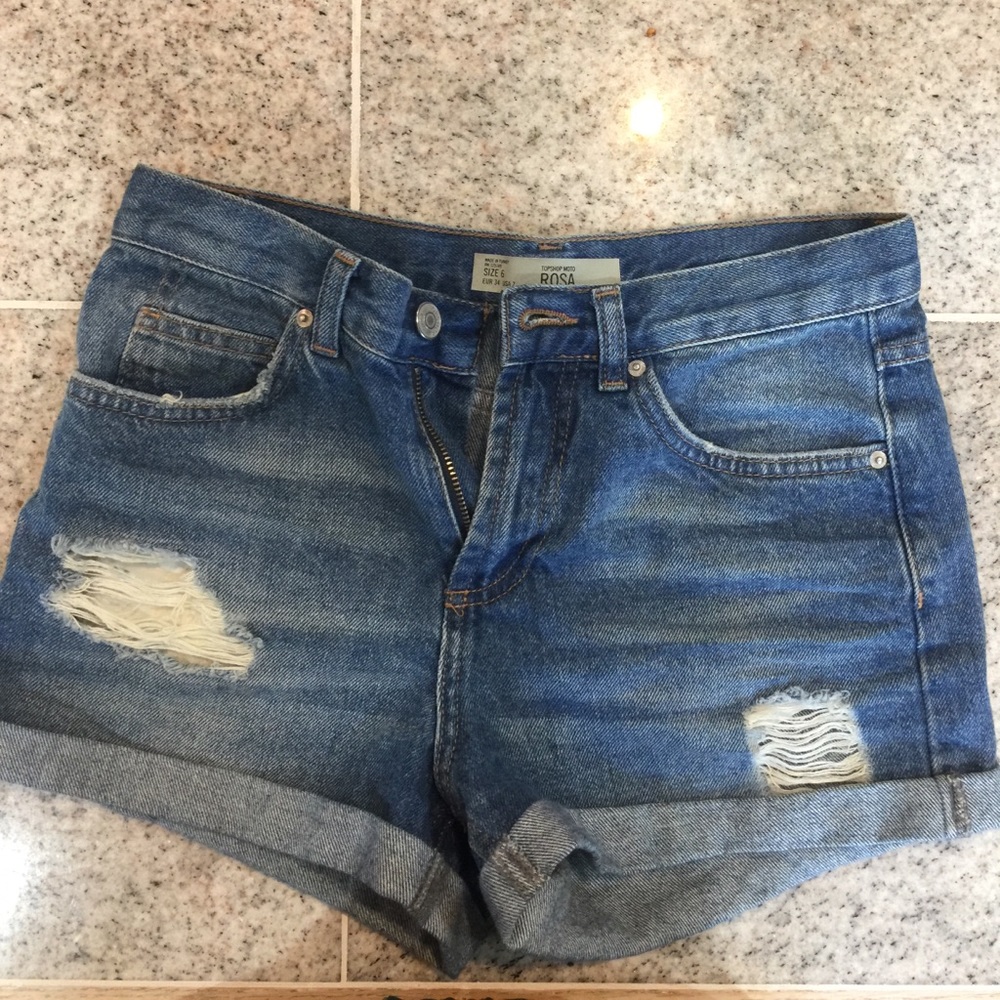 Topshop distressed shorts